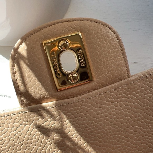 Chanel Classic Medium Double Flap Beige Bag - Picture 6 of 8